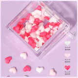Makartt Gel Adhesivo de Diamantes de Imitación - Juego de Pegamento de Uñas UV de 15 ml con Dijes de Uñas Rosas, Joyería de Uñas con Círculo de Corazón y Accesorios de Diseño de Uñas para Manicura en el Hogar, Regalo del Día de San Valentín