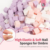 125 Nail Art Schwämme y 4 Krallen Nail Sponge Metallgreifer para Ombre y gradiente Nageldesign, Nagelkunst-Schwamm Pinsel, Maniküre Zubehör para Nägel, Nail Art Schwämme para Babyboomer Effekte DIY