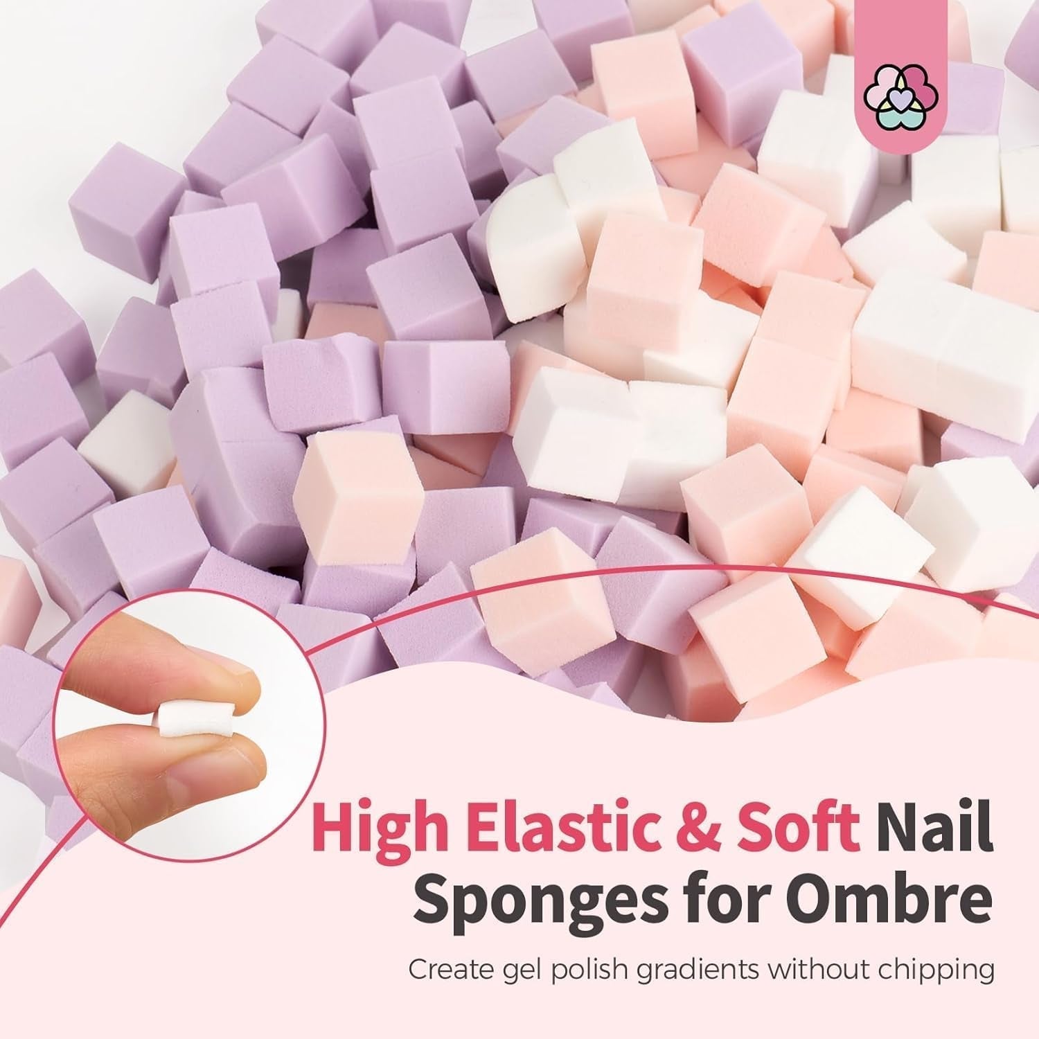 125 Nail Art Schwämme y 4 Krallen Nail Sponge Metallgreifer para Ombre y gradiente Nageldesign, Nagelkunst-Schwamm Pinsel, Maniküre Zubehör para Nägel, Nail Art Schwämme para Babyboomer Effekte DIY