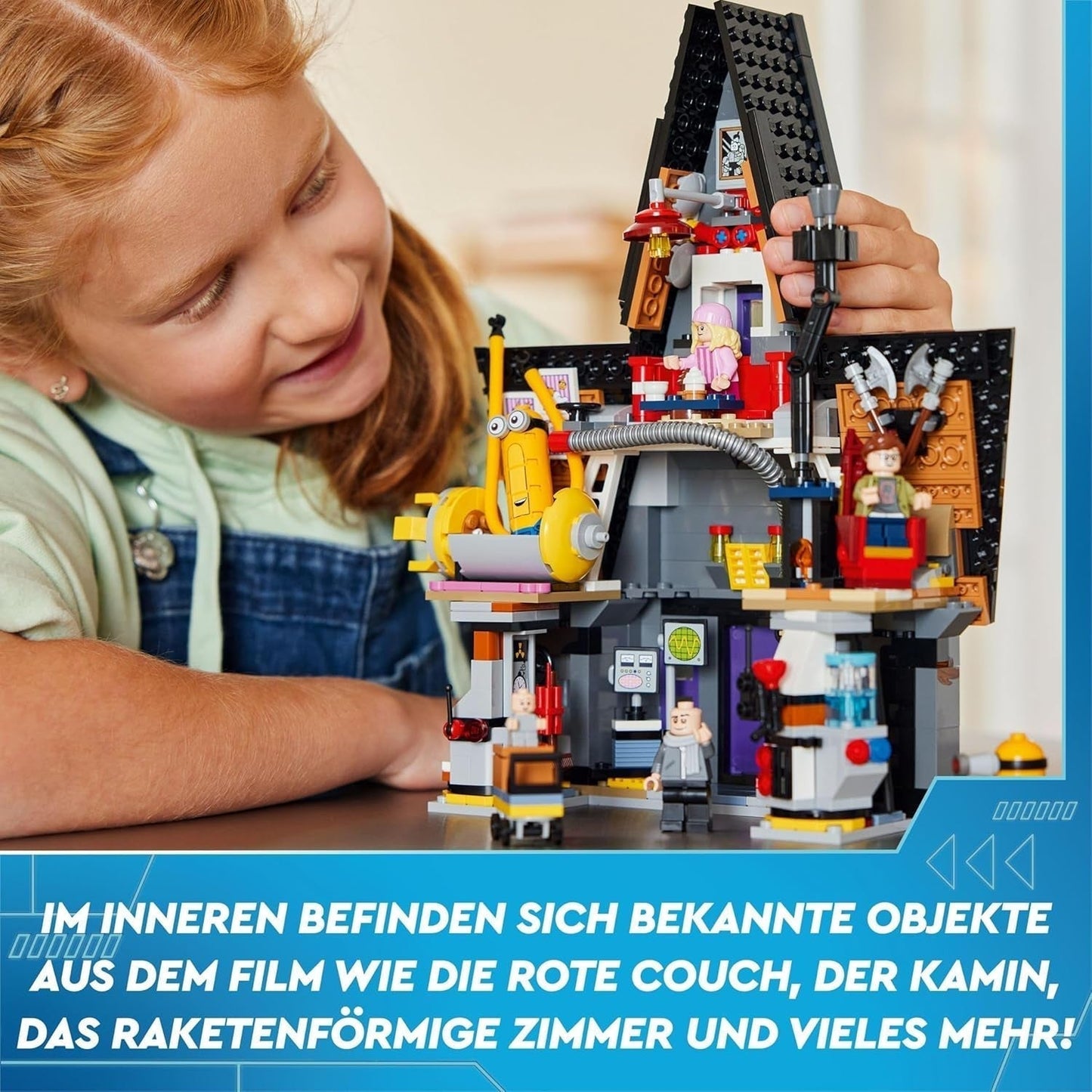 LEGO I - Simply Incorregible 4 Villa familiar de Gru y Minions I - Set de juego de la película Simply Incorregible 4 Juguete infantil de regalo para niños y niñas a partir de 8 años 75583 Juegos de construcción Beuche den LEGO-Store