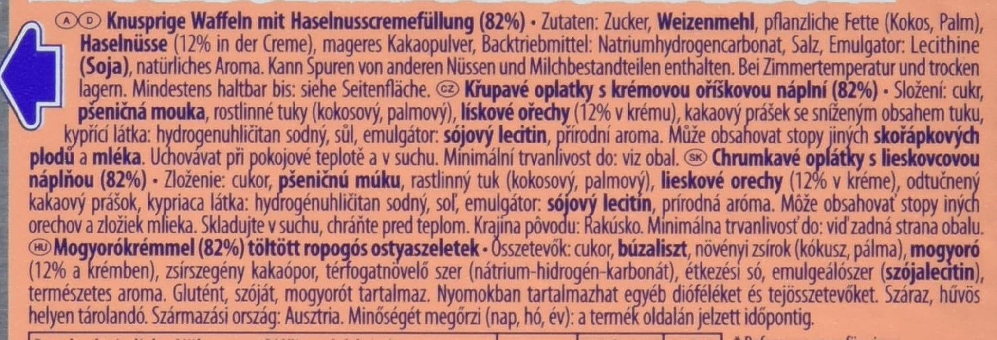 gofres napolitanos, 75 g