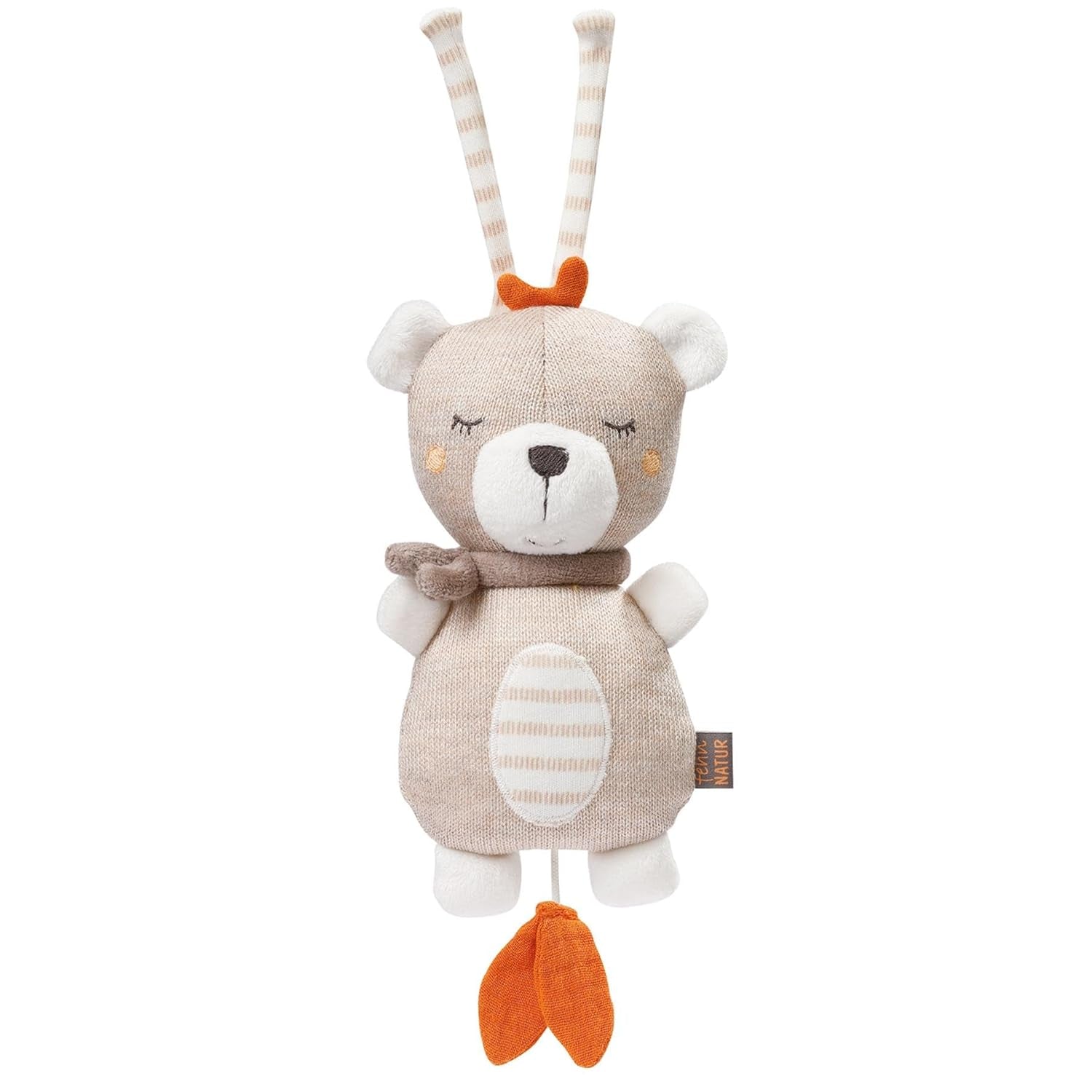 Fehn Caja de música Oveja para dormir - Peluche con accesorio - Canción para dormir "Brahms Lullaby" - Juguete infantil para viajar y en casa - Juguetes musicales para bebés y niños Baby Toys Naty Shop Teddy Nature