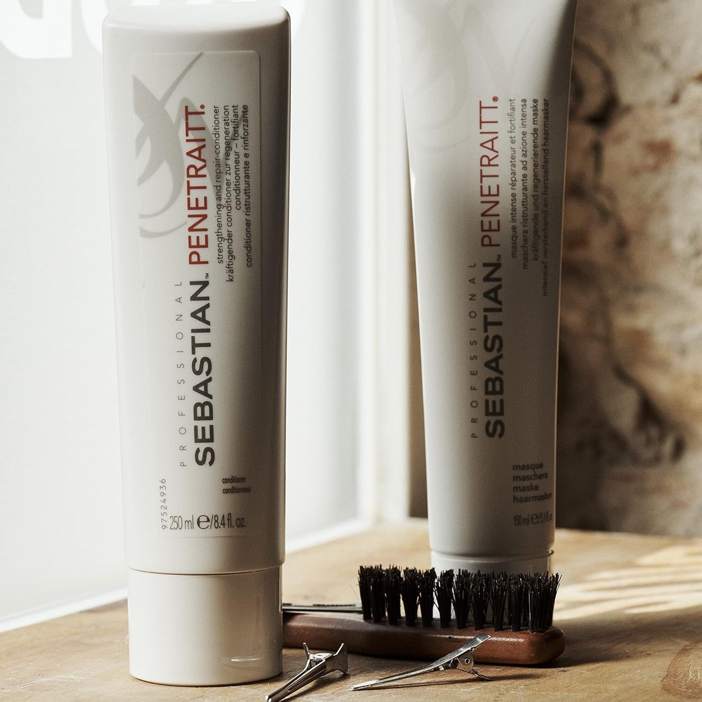 SEBASTIAN PROFESSIONAL PENETRAITT - Mascarilla capilar reparadora regenera el cabello dañado (150 ml) - cuidado profundo del cabello dañado y decolorado - repara y fortalece Naty Shop Hair Mask