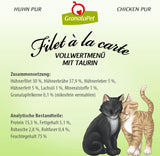 GranataPet Filet a la carta Pollo PURE, comida húmeda para gatos, trozos de filete sin cereales, comida para gatos sin azúcares añadidos, alto contenido en carne, 6 x 85 g