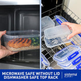 Tarro para almacenamiento de alimentos KLIP IT System | 9,67 litros | tarro de almacenamiento apilable y hermético con tapa, apto para frigorífico/congelador | Plástico sin BPA | clips azules | 1 pieza (paquete de 4) cajas de almacenamiento de alimentos Naty Shop