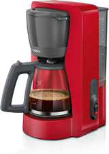 Bosch MyMoment TKA2M113 Cafetera espresso con filtro, jarra de cristal de 1,25 l, 10-15 tazas, función de mantenimiento del calor durante 40 minutos, sistema antigoteo, soporte de filtro giratorio, depósito de agua desmontable, 1200 W, negro mate