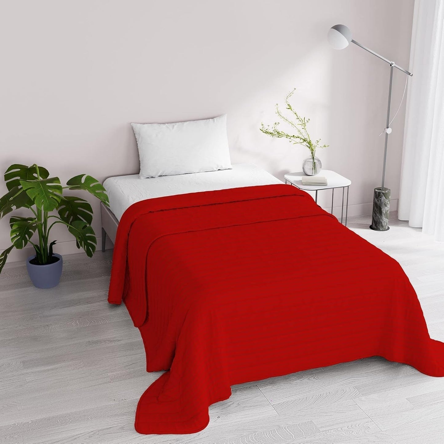 Colcha de verano Satin Stripes, poliéster, crema, 260X250 Cm Edredones y edredones Naty Shop Rojo 170X250 Cm