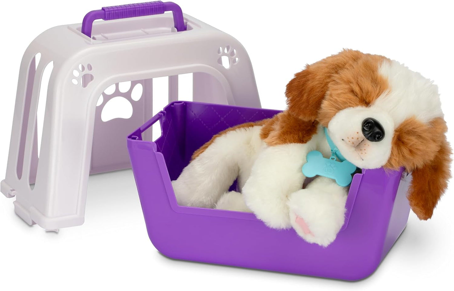 Little Live Pets Mi cachorro realmente real - Parches; Cachorro interactivo; más de 60 sonidos/reacciones; apariencia realista; 1 de 72 variantes; set de juego con bolsa de transporte; pilas incluidas; edades 5+