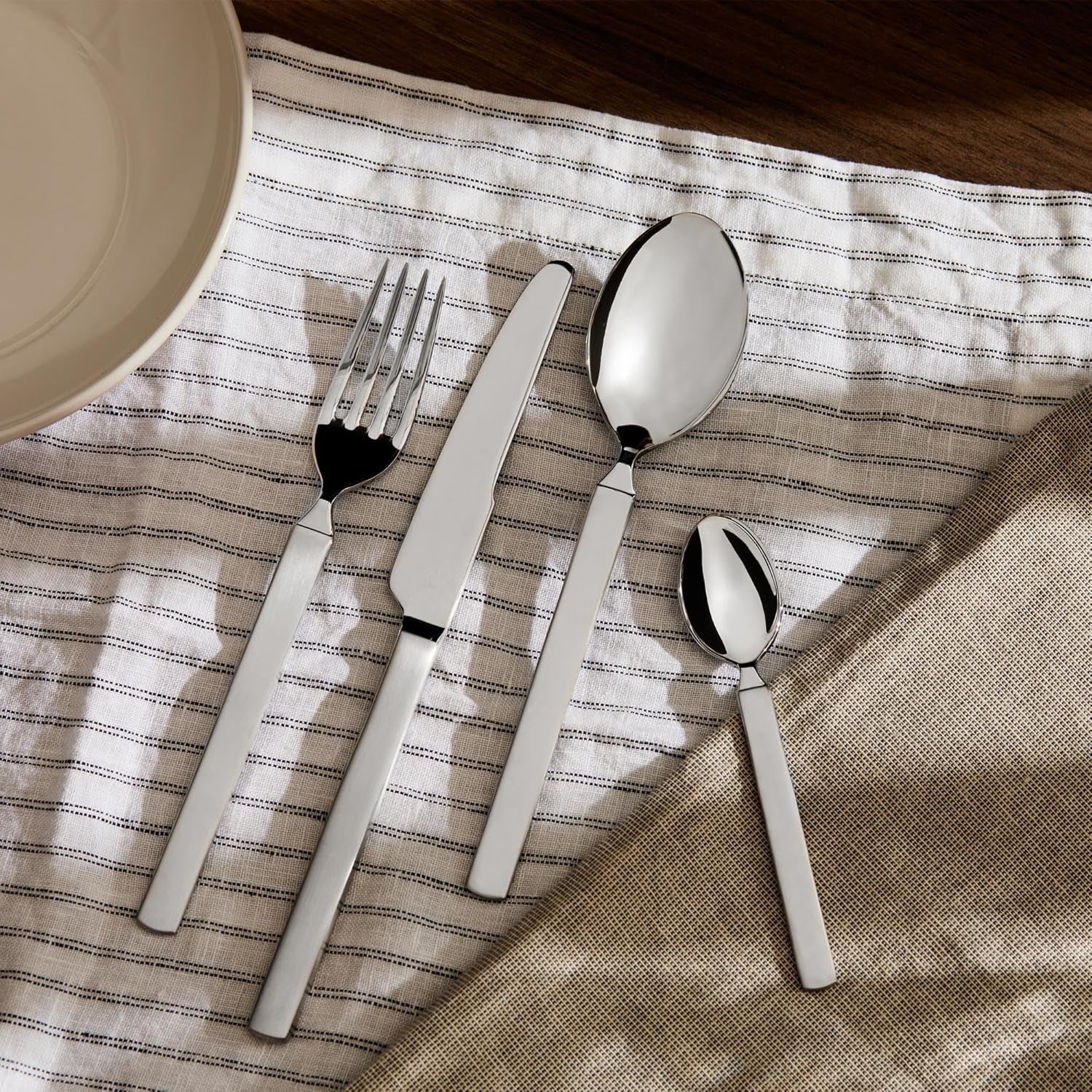 Alessi 4180S24 Juego de Cubiertos Secos 24 Piezas Acero Inoxidable Cocina Naty Shop