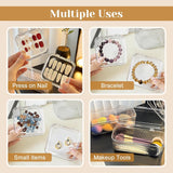 INMORVEN Juego de Cajas de Almacenamiento de Uñas - 14 Cajas de Uñas Transparentes + 1 Caja Grande y 60 Discos Adhesivos - Ideal para guardar uñas postizas, accesorios de uñas de gel y esmalte de uñas (14 piezas en una capa)
