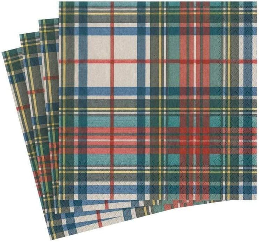 Servilletas de papel para cóctel Dress Stewart Tartan, 20 por paquete