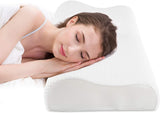 Fityou Almohada De Espuma Viscoelástica Almohada De Soporte para El Cuello Almohada Ergonómica para Dormir Almohada De Enfriamiento Diseño De Doble Cara Funda De Almohada Lavable (67.5X40X13Cm) Almohadas Ortopédicas Cervicales Naty Shop Blanco Puro 60X35X9/11Cm