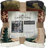 CARSTENS, INC. Wrangler Ultra Premium Throw Blanket, súper suave, forro polar Sherpa, de gran tamaño, 137,2 x 172,7 cm, camas y mantas Southwest Horizon Carstens, Inc. Cascade Ridge