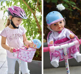 Simba 105560018 - Asiento de bicicleta para recién nacido con cinturón, accesorio para muñecos, asiento de tela, cinturón de seguridad, manillar con velcro, para muñecos de 30-43 cm, a partir de 3 años