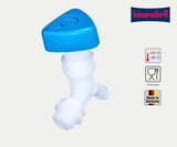 Hünersdorff | Válvula de ángulo | Coltara | Para botes con un ancho de rosca de 22 mm | Conexión de manguera 13 mm o 1/2" | Natural/azul