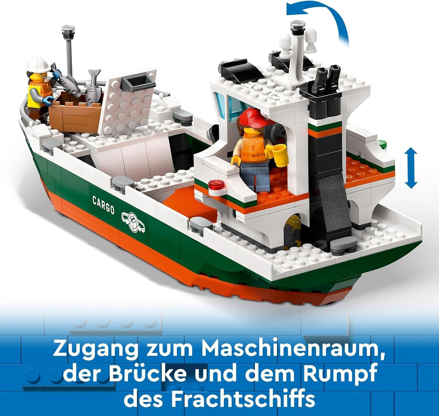 LEGO City Puerto con barco de carga, juguete de construcción para niños y niñas a partir de 8 años, idea de regalo para niños, grúa para contenedores, barco de juguete y 8 minifiguras 60422 Juegos de construcción Besuche den LEGO-Store