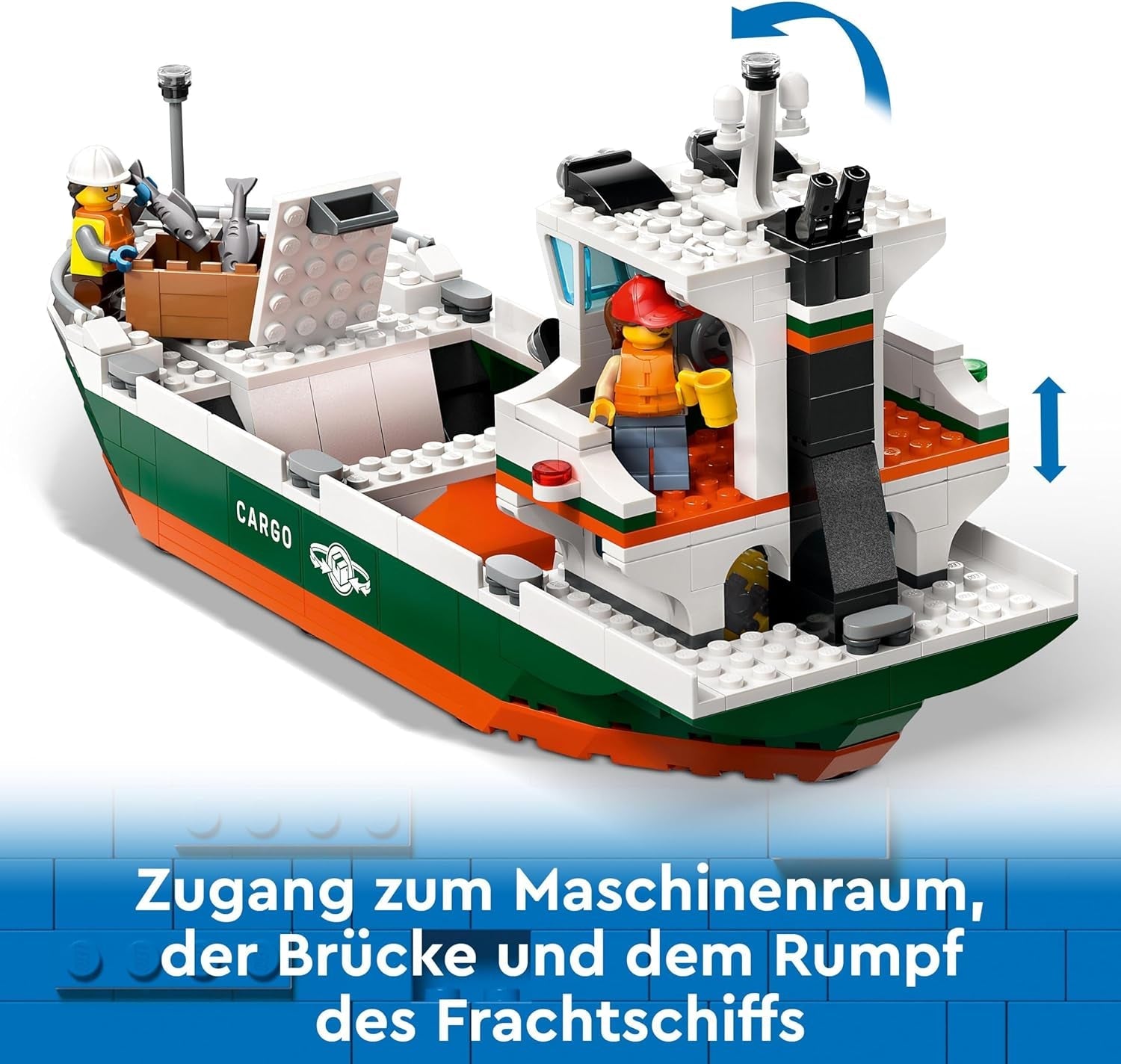 LEGO City Puerto con barco de carga, juguete de construcción para niños y niñas a partir de 8 años, idea de regalo para niños, grúa para contenedores, barco de juguete y 8 minifiguras 60422 Juegos de construcción Besuche den LEGO-Store
