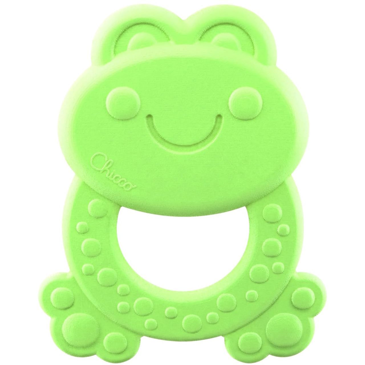 Chicco ECO+ Mordedor Rana, Mordedor para recién nacidos con púas, Fabricado en bioplástico suave, Juguete mordedor para recién nacidos y niños de 3 a 18 meses