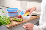 Emsa 508558 Contenedores de almacenamiento de alimentos Clip & Close | Juego de 3 piezas | 3 x 1 litro | -40 a +100 grados | plástico | 100% sellado | Sello especial para frescura Naty Shop cajas de almacenamiento de alimentos