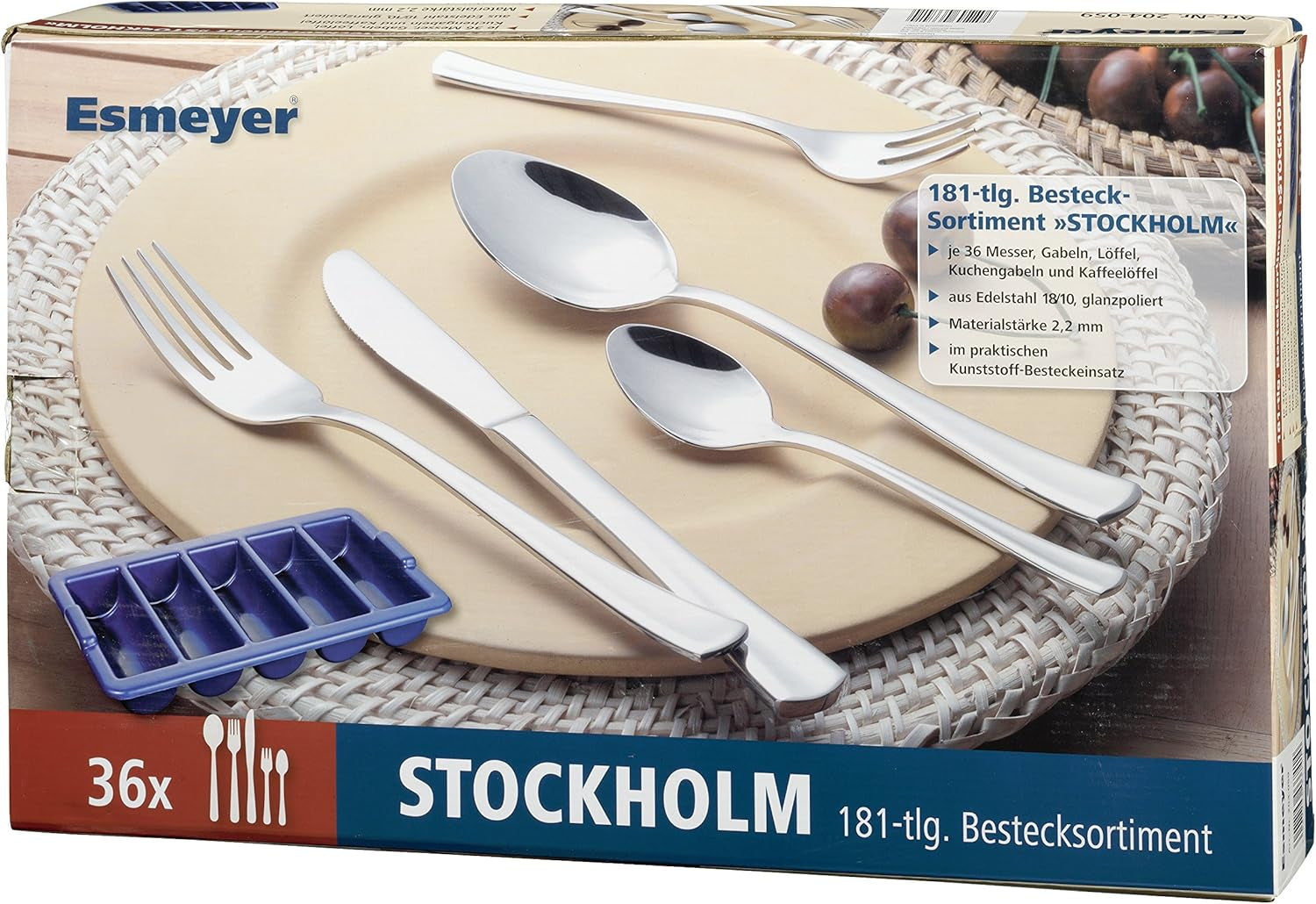Set económico STOCKHOLM 204-059, 181 piezas, multicolor Cocina Naty Shop