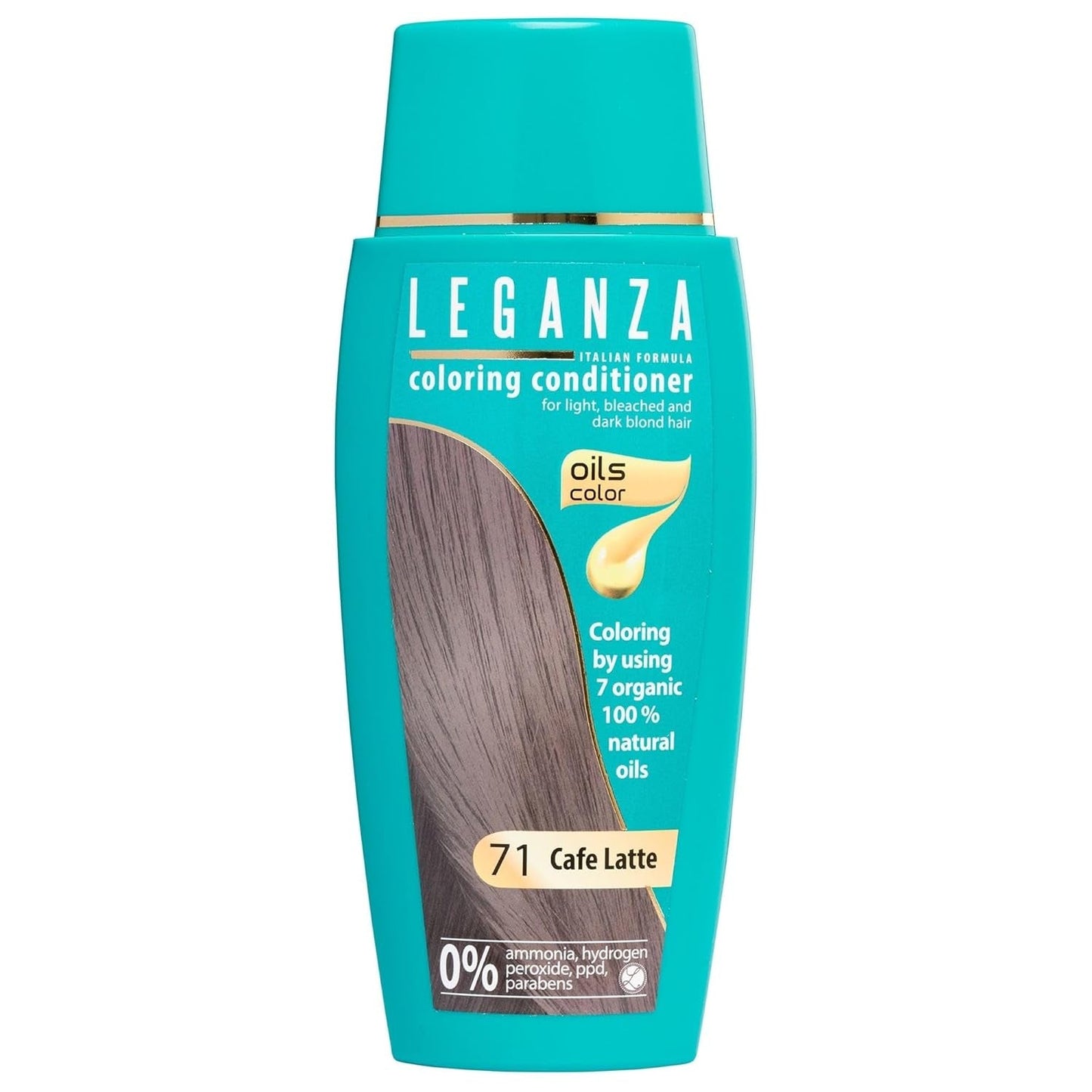 Leganza Bálsamo Natural Tinte Capilar Color 71 Café Latte | Tinte para el cabello sin amoniaco | Enriquecido con 7 aceites naturales | 150 ml Naty Shop tinte para el cabello 71 Café Latte