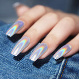 Polvo de uñas cromado Aurora Ice Shimmer polvo de pigmento cromado 4 Uds polvo cromado Nägel Nail Art Nageldesign