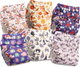Littles and Bloomz FLP2-0406 Pañal reutilizable con clip estándar, 4 pañales