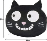 Almohada para el cuello de Moisés. Ed, el gato | Almohada 2 en 1 para cuello y cabeza para viajes | Almohada de viaje para gatos, 28 cm, Negro