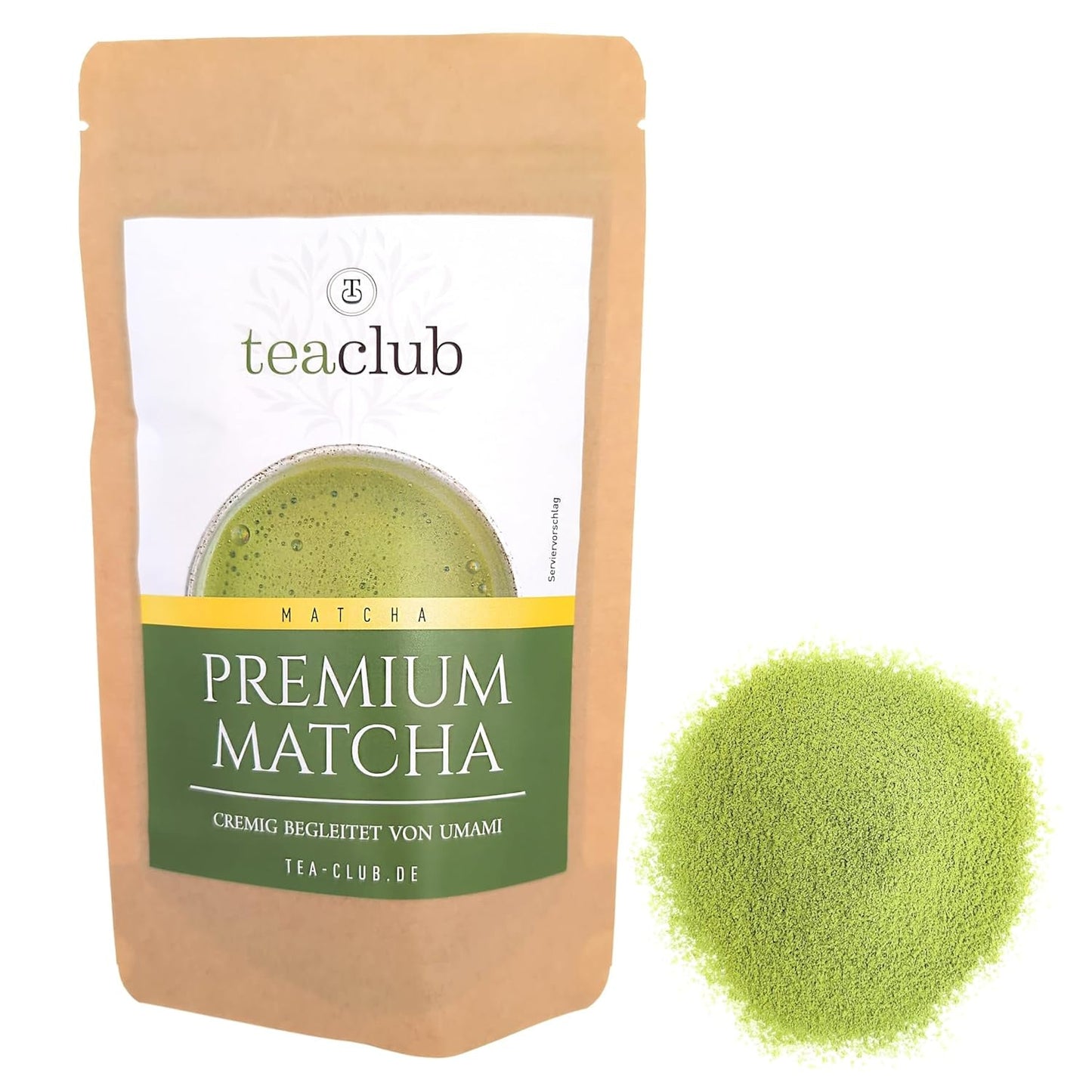 Té Matcha Premium Japón 100 g - Probado en laboratorio - Matcha en polvo ceremonial para hacer Umami Matcha, té verde en polvo 100% natural, ideal para Matcha Latte, Teaclub