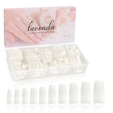 ® Uñas artificiales adhesivas 500 piezas de uñas postizas - Uñas de gel estables - Uñas de calidad de estudio (color natural)