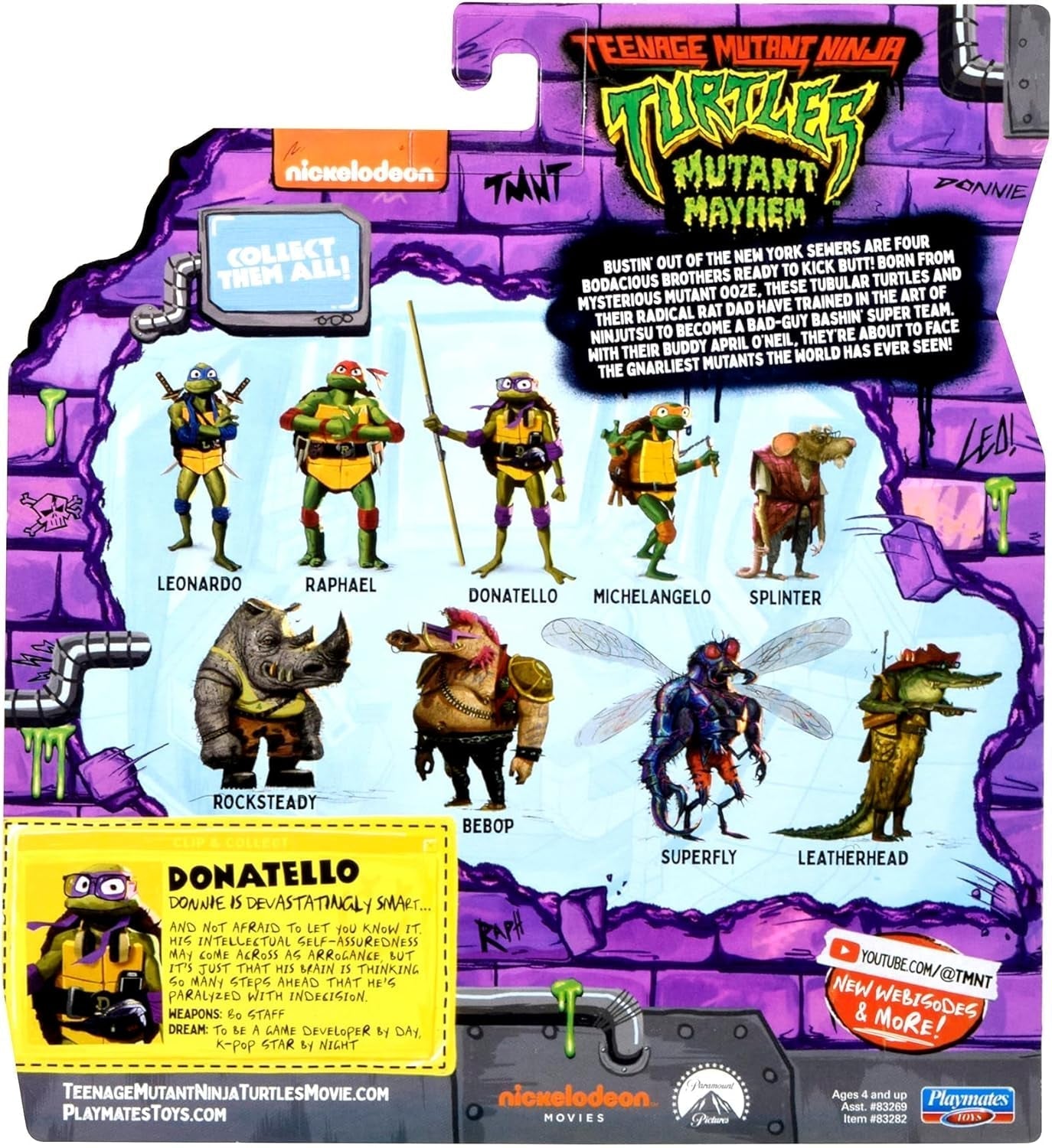 Tortugas NINJA TEENAGE MUTANT - Donatello Figura base Figuras de acción Naty Shop