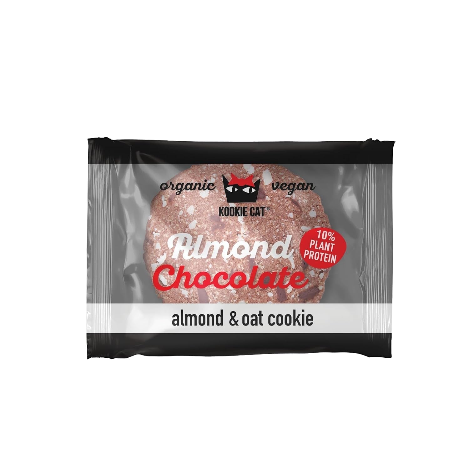 Almendra y chocolate - Galletas veganas envueltas individualmente, sin gluten, sin soja, orgánicas, almendras y avena - Paquete múltiple de 12 x 50 g (paquete de 2)