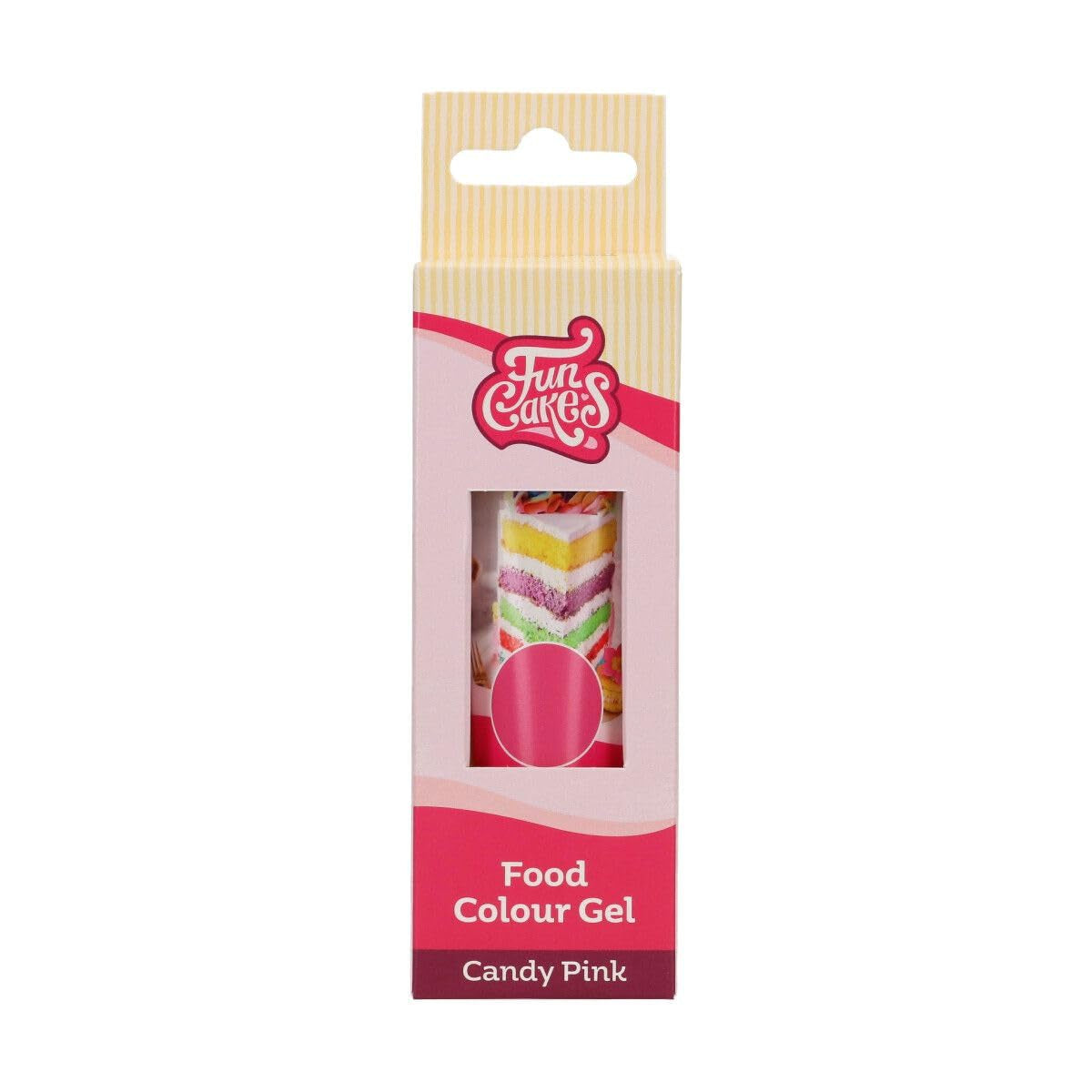 Colorante alimentario Funcakes Gel Candy Pink: Colorante alimentario altamente concentrado para masa, nata, fondant, mazapán, bollería, fácil dosificación, gotas individuales para crear colores vibrantes, Halal, 30g