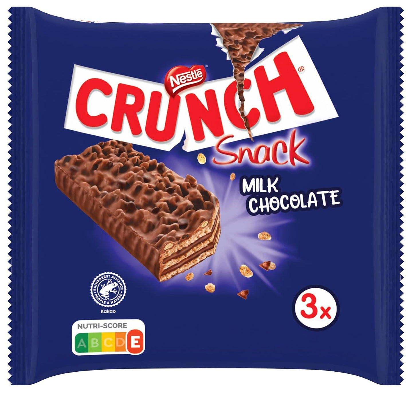 Nestlé Milk Bar Barrita de cereales con chocolate con leche crujiente, paquete de 9 (3 x 33 g cada una)