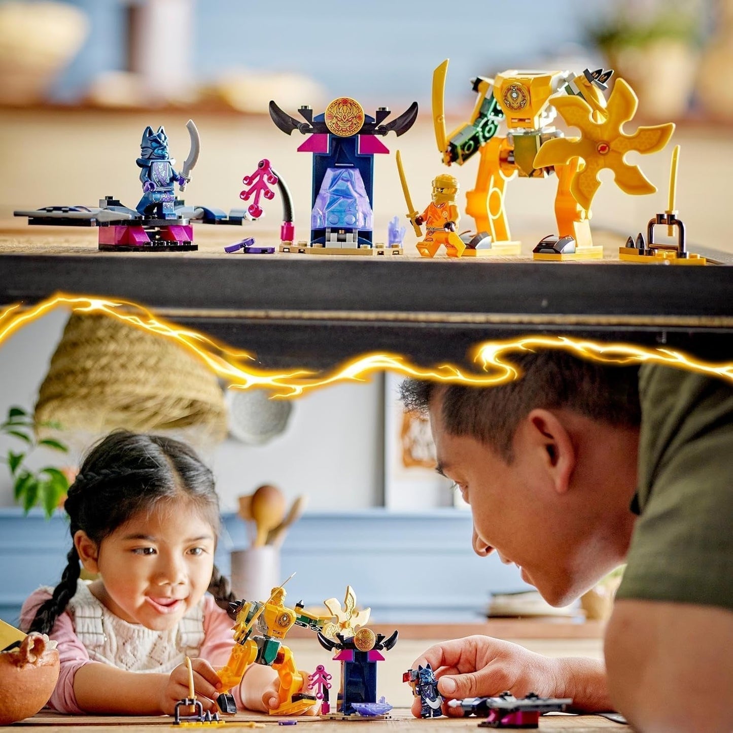 LEGO NINJAGO Robot de batalla de Arin, juguete ninja para niños a partir de 4 años Con figuras Incl. Arin con mini katana, figuras de acción y mechs, pequeño regalo para niños y niñas 71804 Juegos de construcción Besuche den LEGO-Store