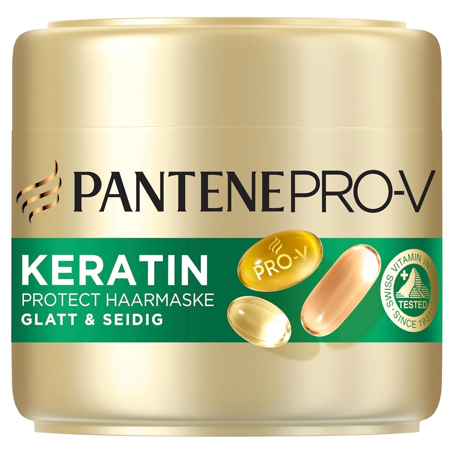 Pantene Pro-V Smooth & Silky Keratin Protect Hair Mask 500ml para cabello rizado y seco, Hasta 72 horas de cabello liso y brillante en una sola aplicación, Con fórmula Pro-V y Active Nutri-Plex Hair Mask Naty Shop Hair Mask (300ml)