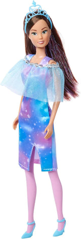 Simba Steffi Love Fantasy Princess, 4 colores surtidos, solo se envía un artículo, muñeca princesa con capa y rayas brillantes, 29 cm, edades 3+