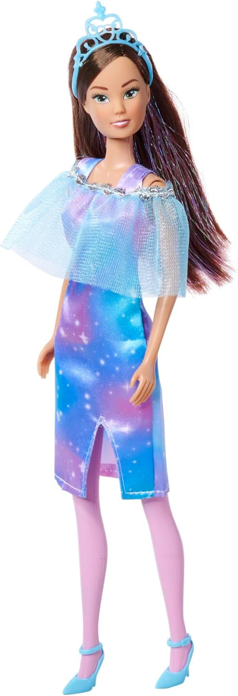 Simba Steffi Love Fantasy Princess, 4 colores surtidos, solo se envía un artículo, muñeca princesa con capa y rayas brillantes, 29 cm, edades 3+