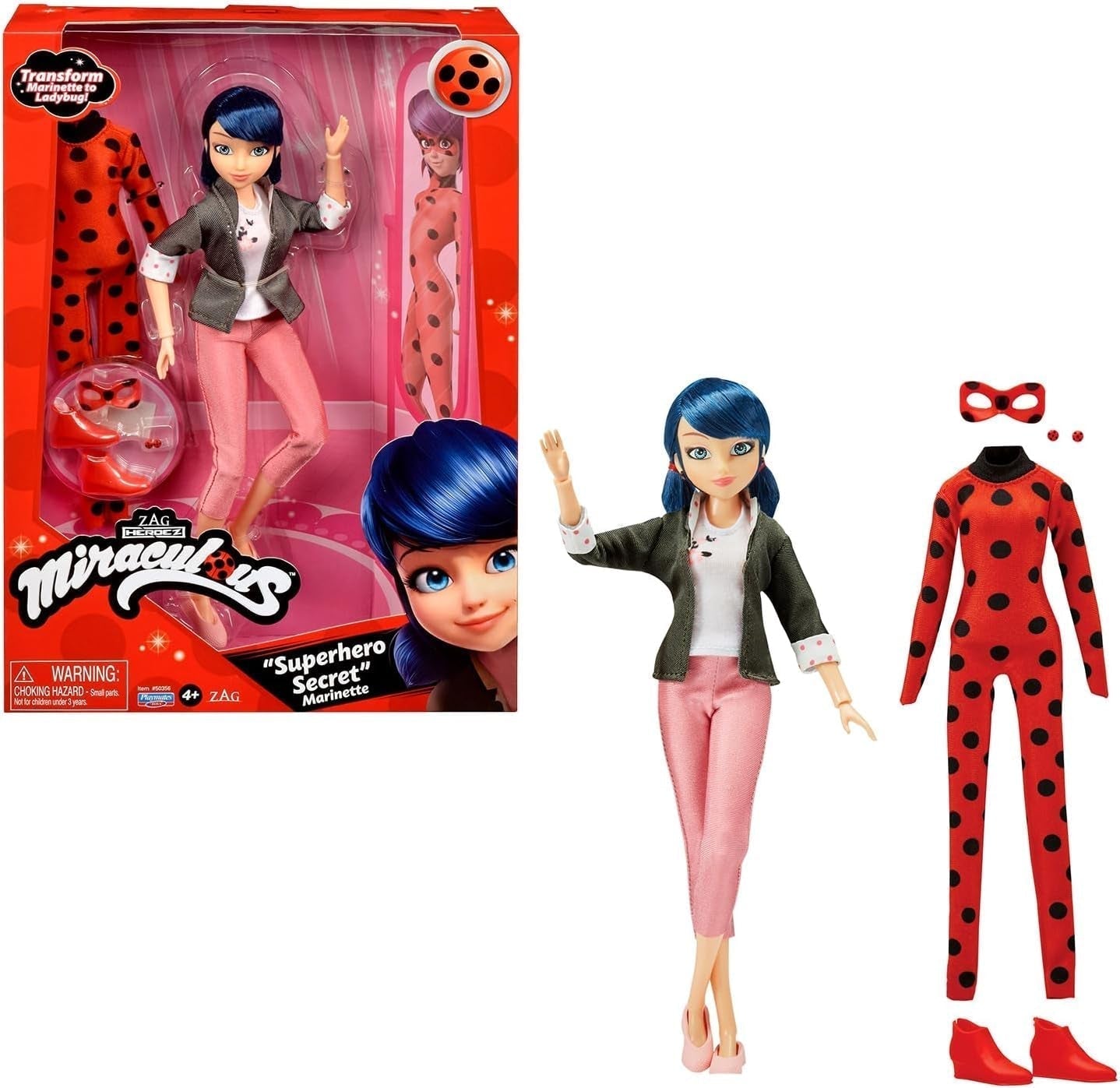 Bandai - Miraculous Ladybug - Muñeca Vestir con Dos Conjuntos 26cm - Ladybug - P50355 Naty Shop Dolls Default Title