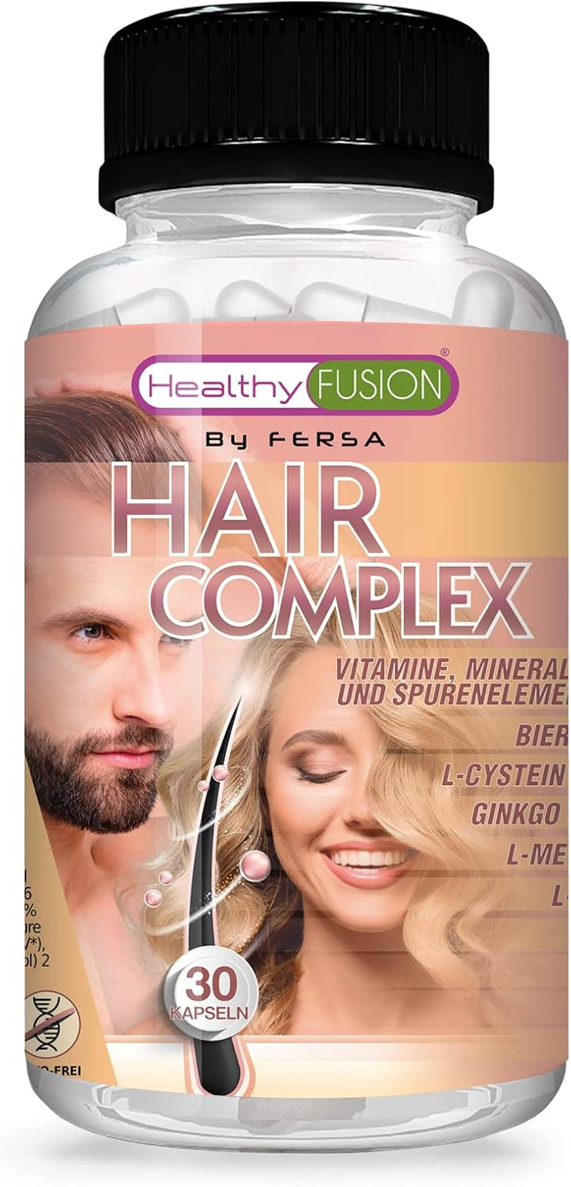 Healthy Fusion Haircomplex, eficaz contra la caída del cabello, 30 cápsulas Cuidado del cabello Naty Shop Default Title