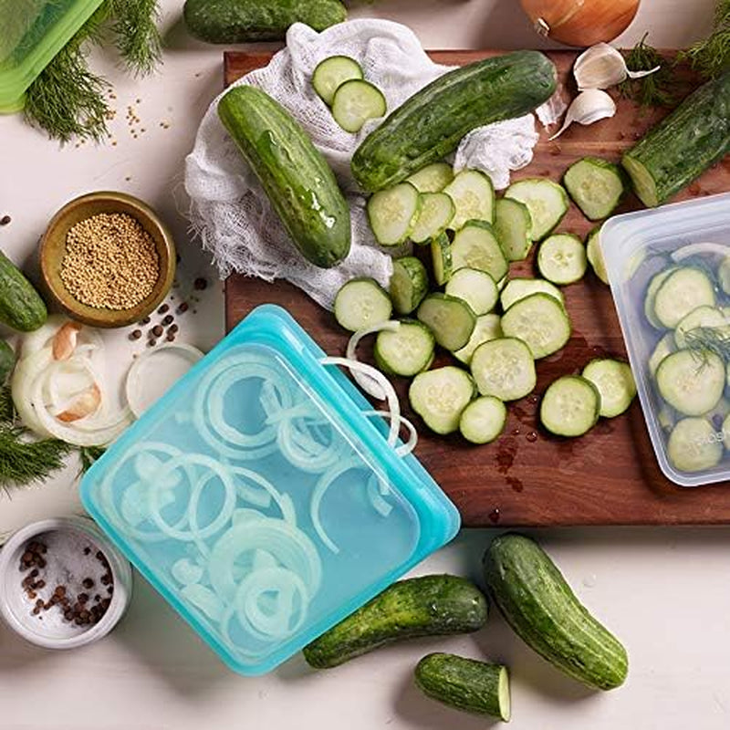 Bolsa Stasher Bolsa reutilizable de silicona premium para alimentos Bolsa para sándwiches Transparente Durable Horno Lavavajillas Congelador Bolsa de almuerzo ecológica A prueba de fugas 828 ml Cajas de almacenamiento de alimentos Naty Shop