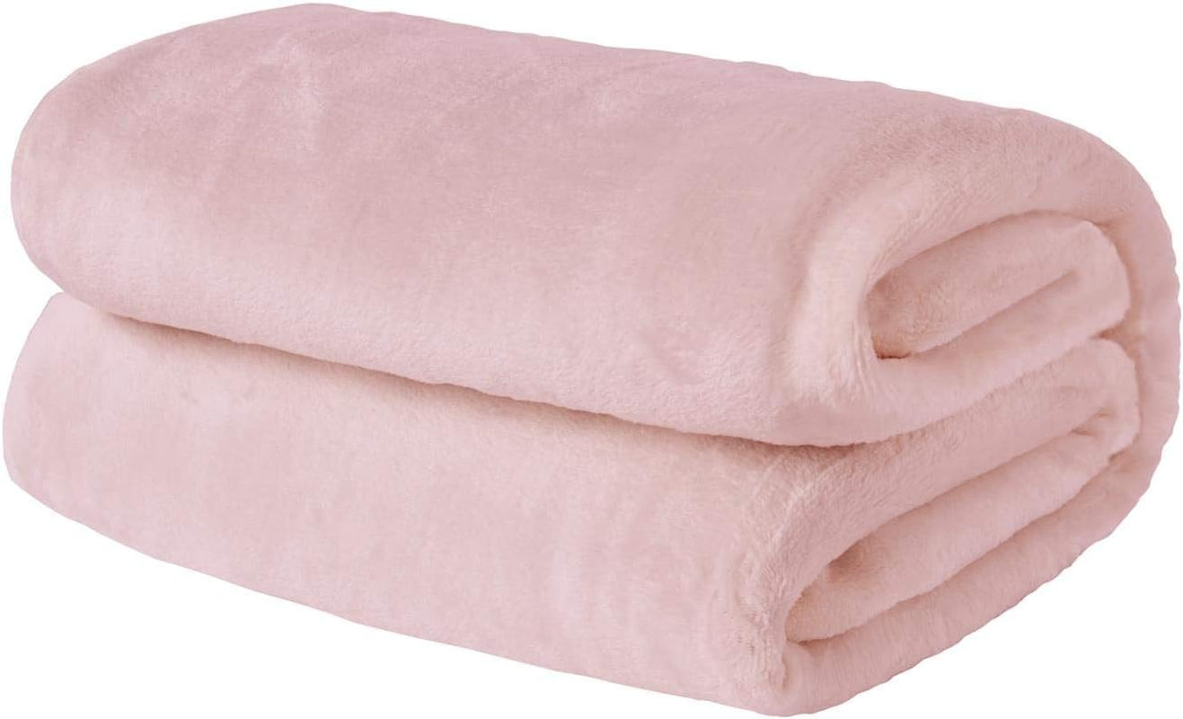 Brentford's Manta Polar De Franela, Extra Suave, Grande, Esponjosa, Cálida, Colcha para Dormitorio, Cama Individual, Sofá, Sofá, Rosa Rubor - 120 X 150 Cm Camas Y Mantas Beuche den Brentfords-Store Varios Colores Completos