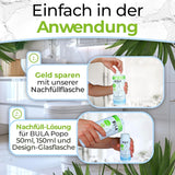 Botella de recambio BULA® Popo (750 ml) ¡SOLO PARA RELLENAR nuestras botellas de 150 ml y 50 ml! | ¡Reemplaza hasta 1000 toallitas! | Con ingredientes de origen natural