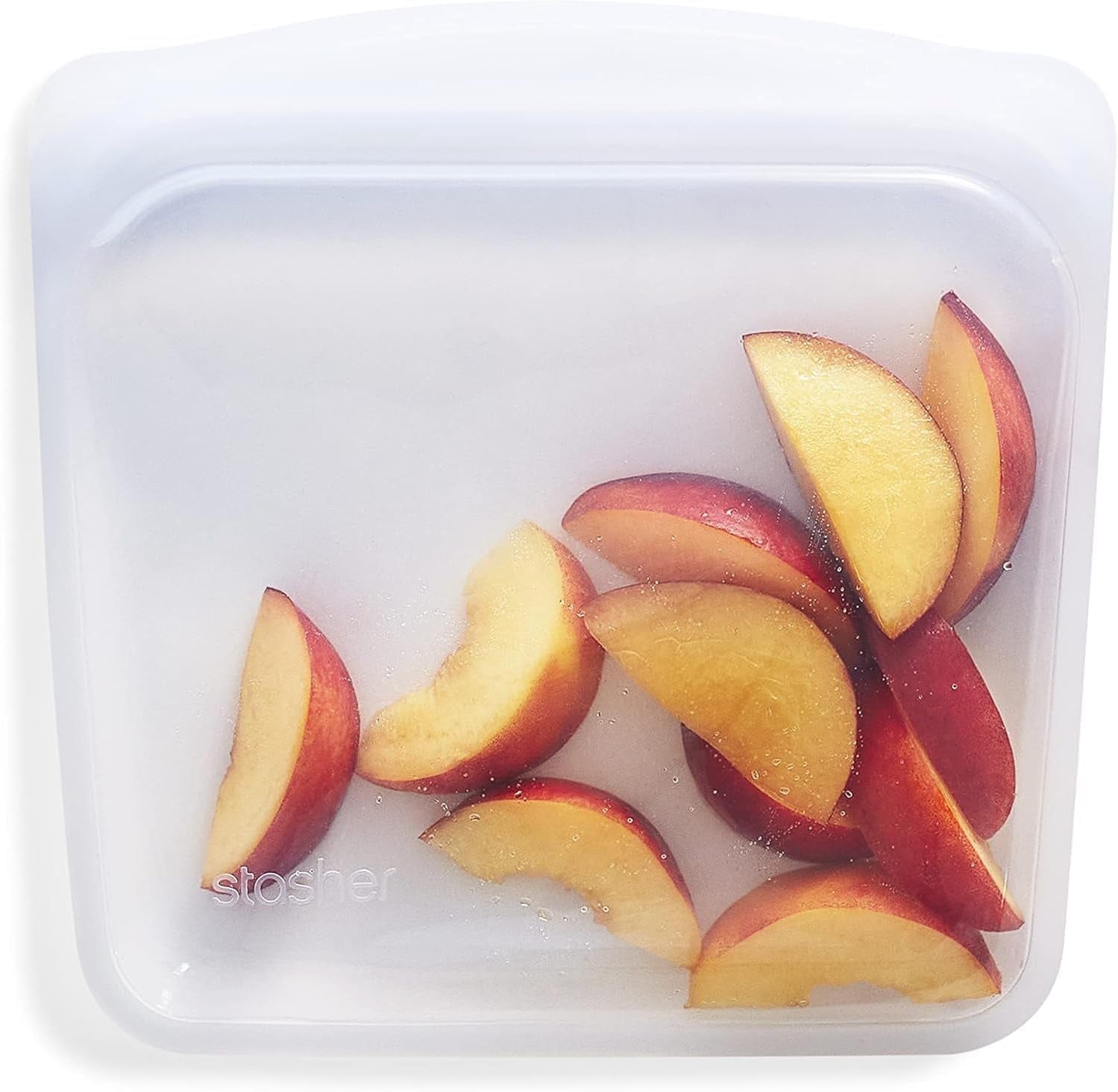 Bolsa Stasher Bolsa reutilizable de silicona de primera calidad para alimentos Bolsa para sándwiches Transparente Durable Horno Lavavajillas Congelador Bolsa de almuerzo ecológica A prueba de fugas 828 ml Cajas de almacenamiento de alimentos Naty Shop Transparente