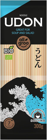 Fideos de trigo orgánicos Allgroo, Udon, CN-BIO-154-1 x 300 g