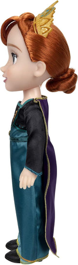 Muñeca Anna Disney Frozen 2: una muñeca articulada de 35 cm de altura con un icónico vestido de moda con el escudo de Arendelle y una tiara para mayor diversión, para niñas de 3 años en adelante