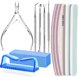 FANDAMEI Set de manicura, Buffer Für Nägel, Nagelfeile 100/180, Nagelfeilen Für Gelnägel, Nagelhautschieber, Buffer Für Gelnägel, Feilen Für Gelnägel, Nagelzange, Nagelfeilen Set, Maniküre & Pedicure Set