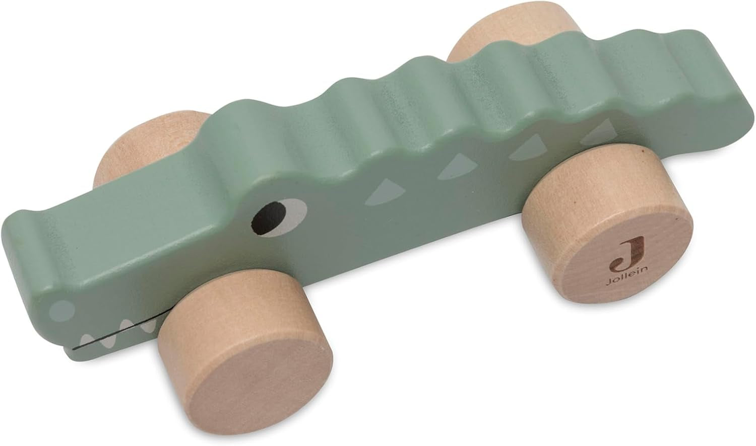 Jollein 112-001-67090 Juguete de madera con ruedas, verde Juguetes Bebé Naty Shop