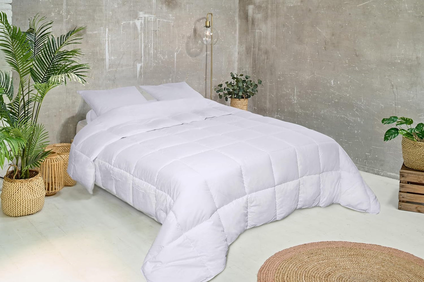 Bleu câlin edredón para 2 personas, edredón sensation, muy calentito, blanco, 240x260 cm, ksd50 Edredones y edredones naty shop
