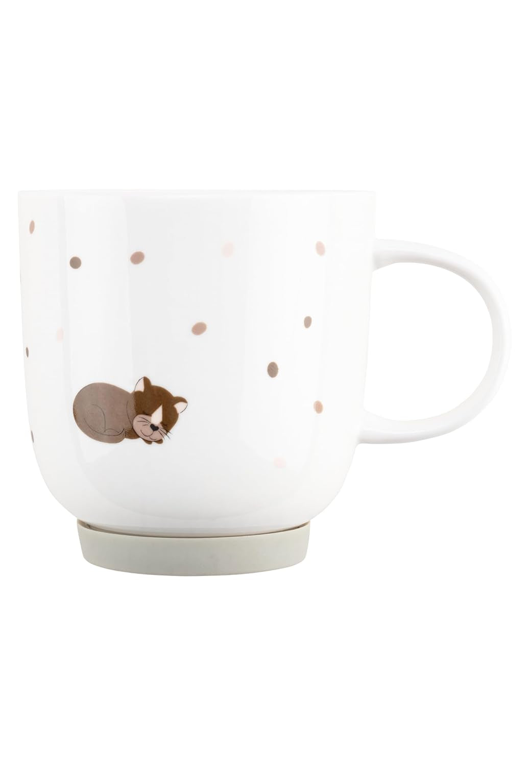 Sterntaler Vajilla de Porcelana Diseño Rústico - Vajilla con Base de Silicona Antideslizante y Desmontable - Vajilla para Bebés y Niños con Plato, Cuenco de 400ml y Taza de 200ml, Blanco